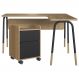Conjunto de Escritório Mesa L e Gaveteiro 28004X27998 Hanover Nero Artesano
