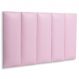 Cabeceira Solteiro Estofada Para Cama Box Kit 5 Placas Adesivas - Modelo Reta Courino Rosa