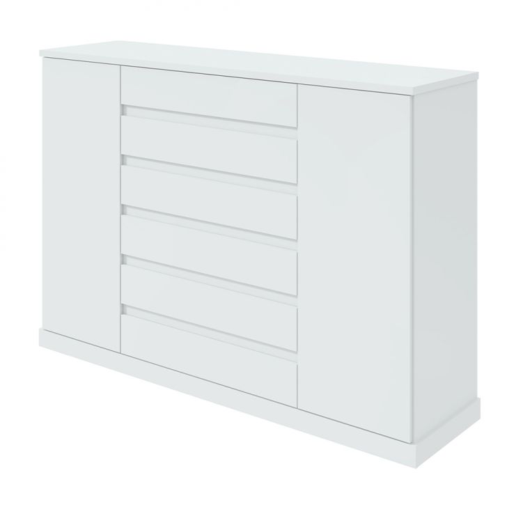 Cômoda Vedra 2 Portas 7 Gavetas Branca