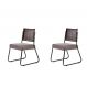 Conjunto com 2 Cadeiras Madri V Cinza 94 cm