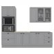 Image of Cozinha Modulada 5 Pecas 272 cm CE377 Americana Cinza Calcare Henn HE777CL12ODBMOB