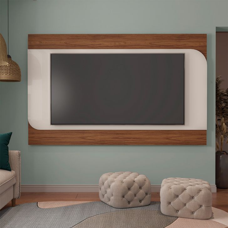 Painel para TV até 86 Polegadas Elegance Cedro e Off White