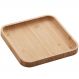 Bandeja de Bambu Square Lyor 17x17cm Prato Pequeno Quadrado