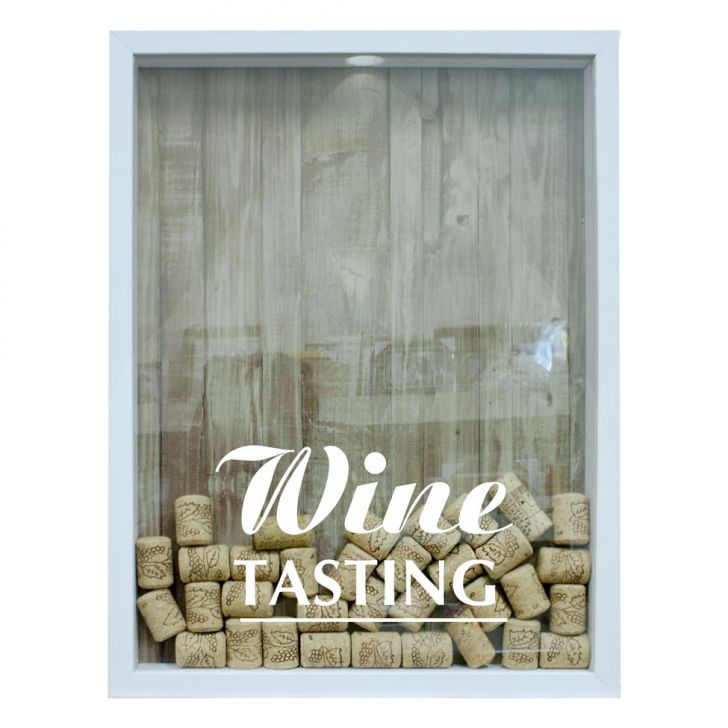 Quadro Porta Rolhas De Vinho Wine Tasting Branco