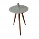 Mesa Lateral de Canto Pé Palito Off White 45 cm