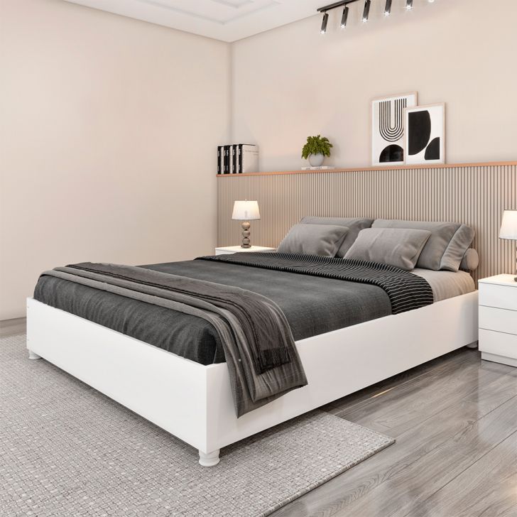 Base Para Cama Box Queen Mônaco (35x164x203 Cm) Neve