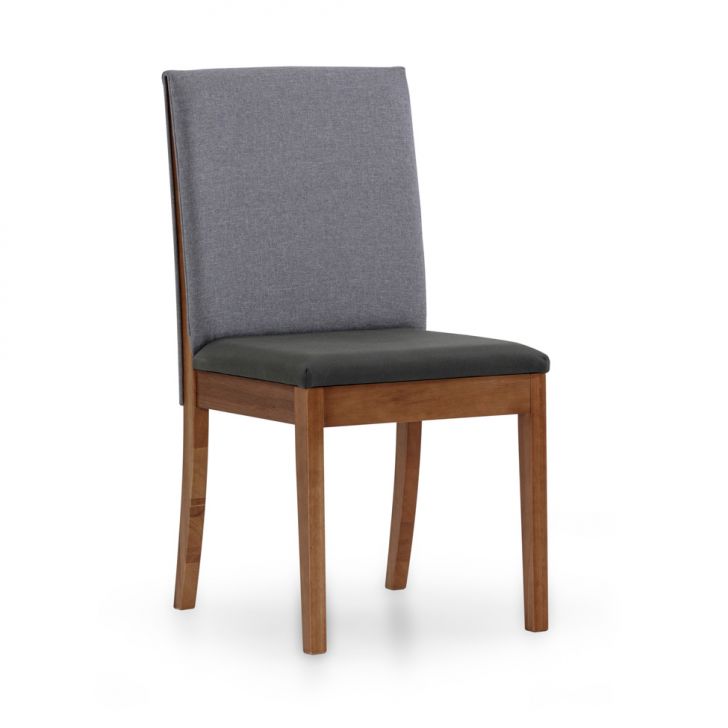 Cadeira Joanne Poliéster Chumbo e Cinza