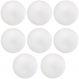 Kit 08 Assentos Redondo Banqueta Cadeira Estofados Poltronas H02 Corino Branco 39 cm - Lyam Decor