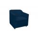 Poltrona Decorativa Tilla Pés Cromado Suede Azul Marinho - DS Estofados