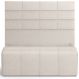 Kit Cabeceira Cama Box Queen 160cm com Calçadeira Roma W01 Linho Cru - Lyam