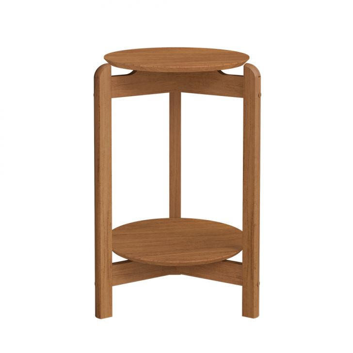 Mesa Lateral Redonda Lizz Cedro