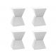 Conjunto com 4 Bancos | Banquetas Nitro Branco