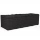 Calçadeira Recamier Baú Para Cama Queen Dália 160x50 Cm W01 Linho Chumbo - Lyam Decor