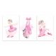 Kit 3 Quadros Bailarinas Infantil Bebe Quarto Menina Placas