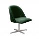 Poltrona Gaia Base Giratória De Alumínio - Veludo Verde