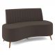 Sofá 2 Lugares para Sala Living 160cm Pés Palito Tamar Z08 Veludo Marrom - Mpozenato