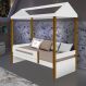 Cama Solteiro Sara Branco Mel