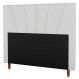 Cabeceira Cama Box Solteiro Dallas 90cm Sintético Branco - Desk Design