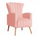 Poltrona Decorativa Melinda Veludo Rosa - Montanaris Decor