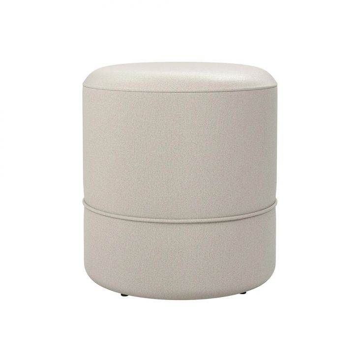 Puff Clarice Linho Areia 42 Cm