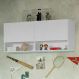 Armário Aéreo para Quarto com Nicho e Prateleira 120cm Branco Madesa