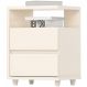 Mesa De Cabeceira 2 Gavetas 48 cm Campeche Off White Henn