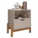 Mesa de Cabeceira Antares 1 Gaveta Off White - Casa D
