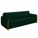 Sofá 3 Lugares 223cm Pés Madeira Amaranto M22 Veludo Verde - Mpozenato