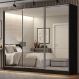 Guarda Roupa Casal 100% MDF Madesa Royale 3 Portas de Correr de Espelho - Preto