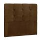 Cabeceira Painel De Solteiro 90cm Para Cama Box Clean Suede Marrom - DS Móveis