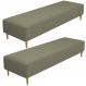 Kit 02 Puffs Decorativo Sala de Estar Bali W01 Pés Palito 170x60cm Bouclê Oliva - Lyam Decor