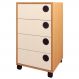 Gaveteiro 36 cm Para Escritorio 4 Gavetas GV5034 Mell Arenas FAEM