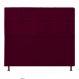 Cabeceira Estofada Damares 140 cm Casal Com Botonê Suede Bordô - Amarena Móveis