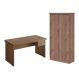 Mesa 1200 com Armario 2 Portas Alpha Noce