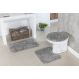 Kit Banheiro Classic Cinza 3 Peças - Oásis