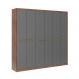 Guarda-Roupa Casal Belmont 6 Portas 3 Gavetas Freijó e Titânio