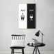 Quadro Cozinha AM PM - Café e Vinho 43x30 Filete Marfim