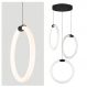 Lustre 3 pendente Circular AURA 25cm - PRETO - LED 45w 6000k