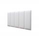 Placas Cabeceira Modulada Reta Adesiva Solteiro Estofada 100cm x 60cm Kit 5 Placas - Courino Branco