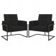 2 Poltronas com Base de Ferro Reforçada para Recepção MOBLAN decor