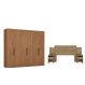 Image of Conjunto Cabeceira e Guarda Roupa Casal Caroline Amendola DE626CL02UURMOB