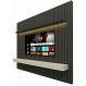 Home Suspenso 2.3 Ripado com LED Nobre Grafite com Off White - Gelius Móveis
