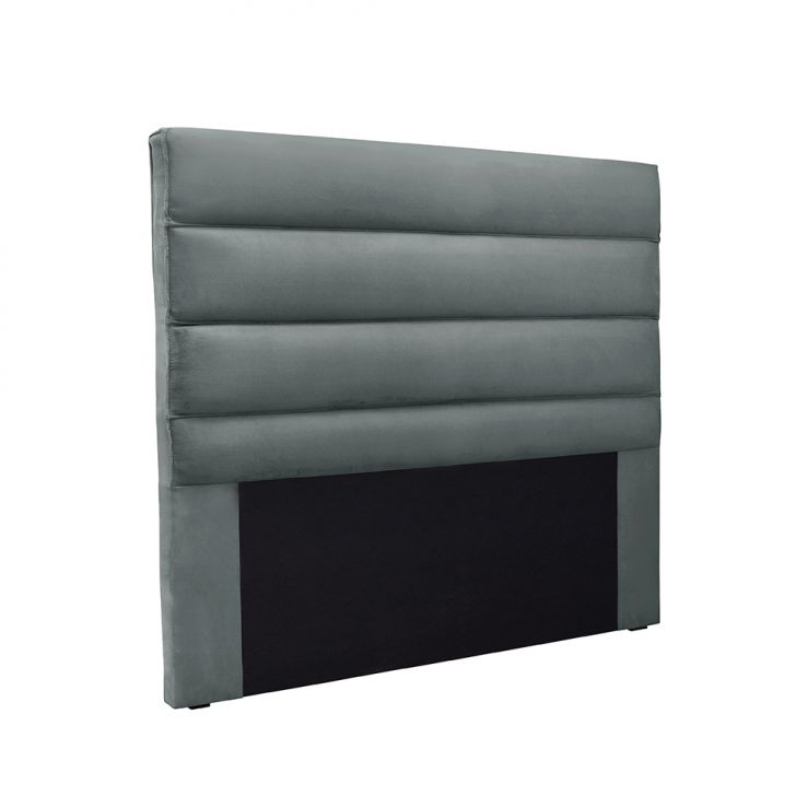 Cabeceira King La Italiana Veludo Cinza