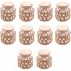 Kit 10 Potes Herméticos de Vidro 520ml Sisal Tampa Madeira Porta Mantimentos Wolff?