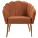 Poltrona Decorativa Pes Tauari 7049 Veludo Caramelo Dmobiliario