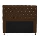 Cabeceira Estofada Cristal 195 cm King Size Com Strass Suede Marrom - Amarena Móveis