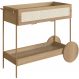 Carrinho Bar Com Porta Taças Industrial Indy A03 Hanover Dourado - Lyam Decor