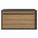 Gabinete Para Banheiro 01 Gaveta 80cm Mel Grafite PRODDY