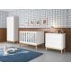 Jogo de Quarto para Bebê Completo 2 Portas Classic New Branco Fosco com Natural - MoveisAqui