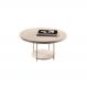 Mesa de Centro Decorativa Sala de Estar Walker Pés de Aço Tampo MDF Off White G26 - Gran Belo